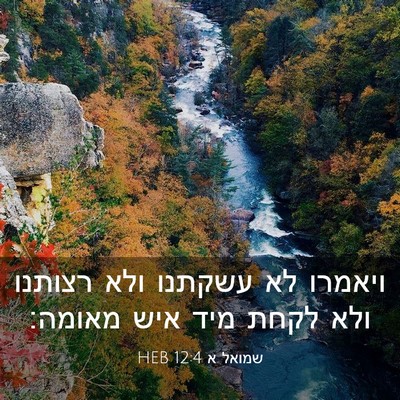 Picture 03 - שמואל א 12:4 HEB - ויאמרו לא עשקתנו ולא - Bible Verse Picture