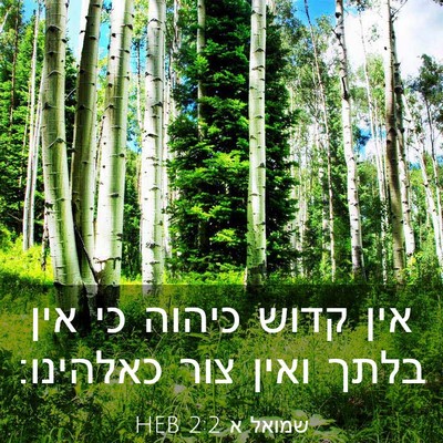 Picture 03 - שמואל א 2:2 HEB - אין קדוש כיהוה כי אין בלתך - Bible Verse Picture