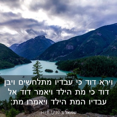 Picture 03 - שמואל ב 12:19 HEB - וירא דוד כי עבדיו מתלחשים - Bible Verse Picture