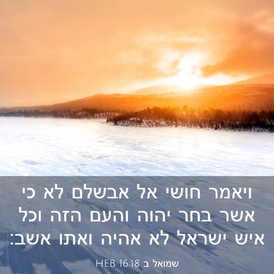 Picture 03 - שמואל ב 16:18 HEB - ויאמר חושי אל אבשלם לא כי - Bible Verse Picture