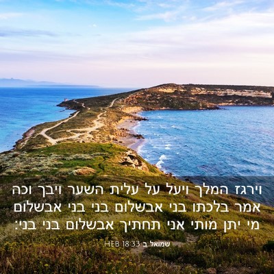 Picture 03 - שמואל ב 18:33 HEB - וירגז המלך ויעל על עלית - Bible Verse Picture