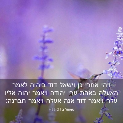 Picture 03 - שמואל ב 2:1 HEB - ויהי אחרי כן וישאל דוד - Bible Verse Picture