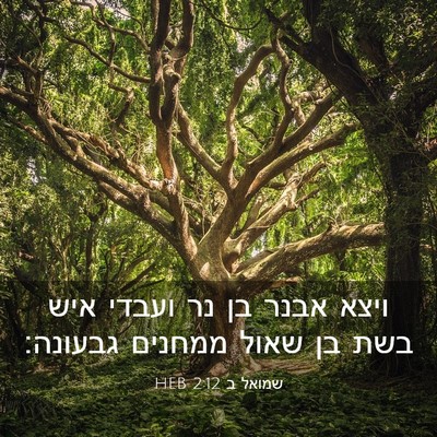 Picture 03 - שמואל ב 2:12 HEB - ויצא אבנר בן נר ועבדי איש - Bible Verse Picture