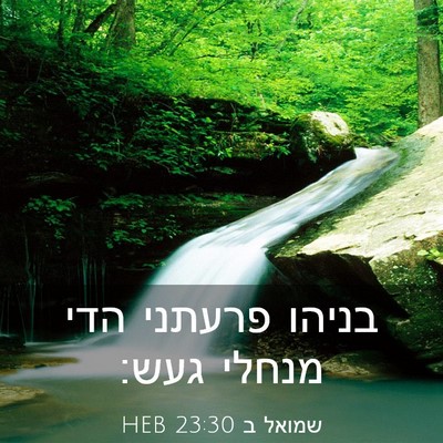 Picture 03 - שמואל ב 23:30 HEB - בניהו פרעתני הדי מנחלי - Bible Verse Picture