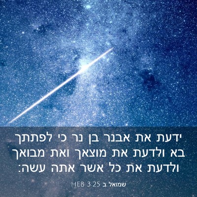 Picture 03 - שמואל ב 3:25 HEB - ידעת את אבנר בן נר כי לפתתך - Bible Verse Picture