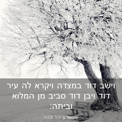 Picture 03 - שמואל ב 5:9 HEB - וישב דוד במצדה ויקרא לה עיר - Bible Verse Picture