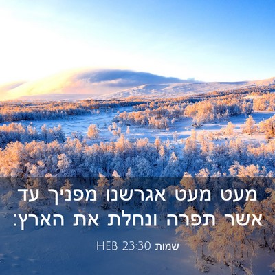 Picture 03 - שמות 23:30 HEB - מעט מעט אגרשנו מפניך עד אשר - Bible Verse Picture