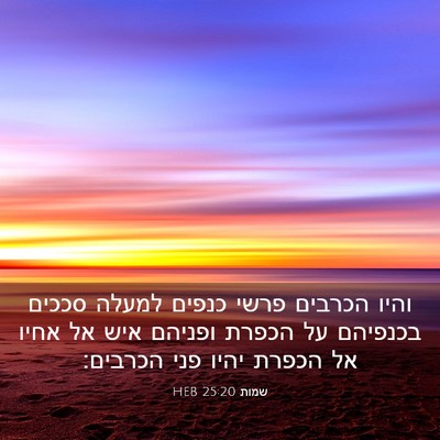 Picture 03 - שמות 25:20 HEB - והיו הכרבים פרשי כנפים - Bible Verse Picture