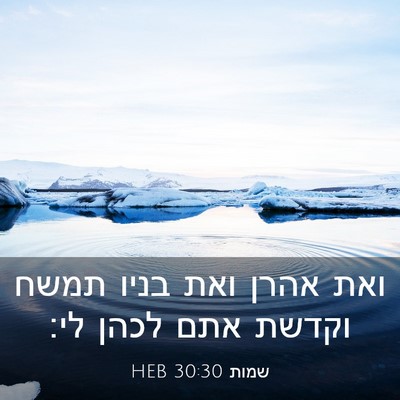 Picture 03 - שמות 30:30 HEB - ואת אהרן ואת בניו תמשח - Bible Verse Picture