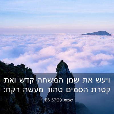 Picture 03 - שמות 37:29 HEB - ויעש את שמן המשחה קדש ואת - Bible Verse Picture
