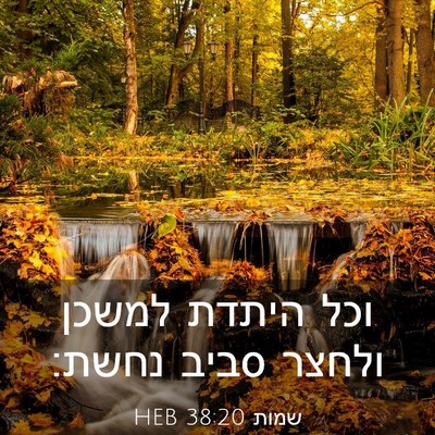 Picture 03 - שמות 38:20 HEB - וכל היתדת למשכן ולחצר סביב - Bible Verse Picture