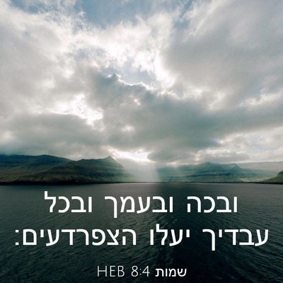 Picture 03 - שמות 8:4 HEB - ובכה ובעמך ובכל עבדיך יעלו - Bible Verse Picture