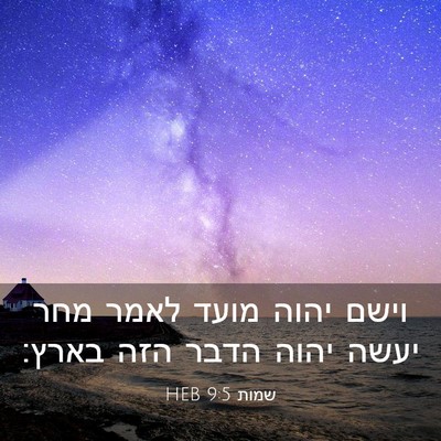 Picture 03 - שמות 9:5 HEB - וישם יהוה מועד לאמר מחר - Bible Verse Picture