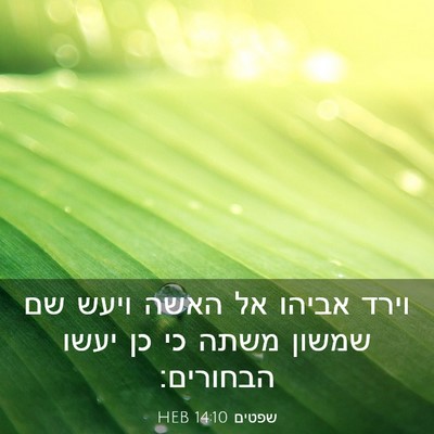 Picture 03 - שפטים 14:10 HEB - וירד אביהו אל האשה ויעש שם - Bible Verse Picture
