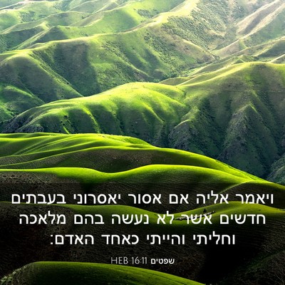 Picture 03 - שפטים 16:11 HEB - ויאמר אליה אם אסור יאסרוני - Bible Verse Picture