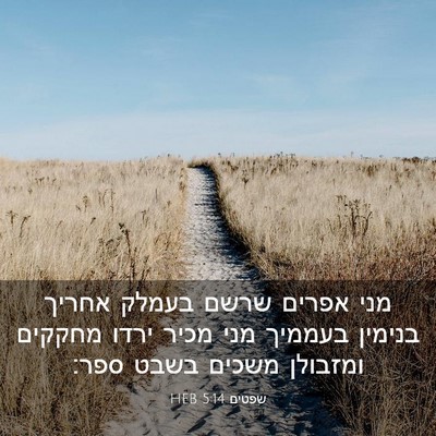 Picture 03 - שפטים 5:14 HEB - מני אפרים שרשם בעמלק אחריך - Bible Verse Picture
