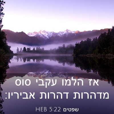 Picture 03 - שפטים 5:22 HEB - אז הלמו עקבי סוס מדהרות - Bible Verse Picture