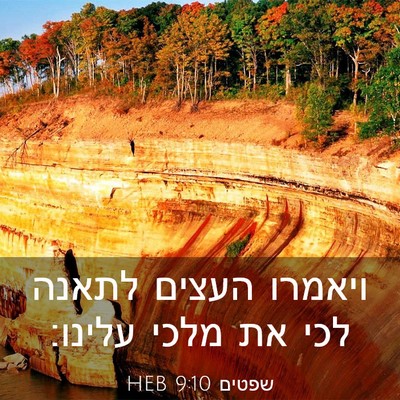Picture 03 - שפטים 9:10 HEB - ויאמרו העצים לתאנה לכי את - Bible Verse Picture