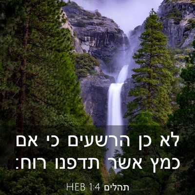 Picture 03 - תהלים 1:4 HEB - לא כן הרשעים כי אם כמץ אשר - Bible Verse Picture