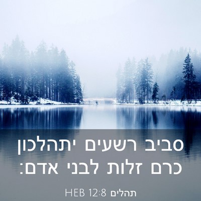 Picture 03 - תהלים 12:8 HEB - סביב רשעים יתהלכון כרם - Bible Verse Picture