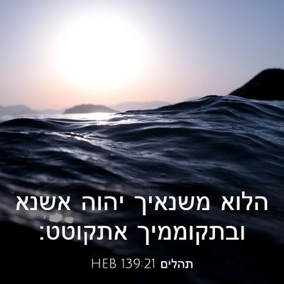 Picture 03 - תהלים 139:21 HEB - הלוא משנאיך יהוה אשנא - Bible Verse Picture