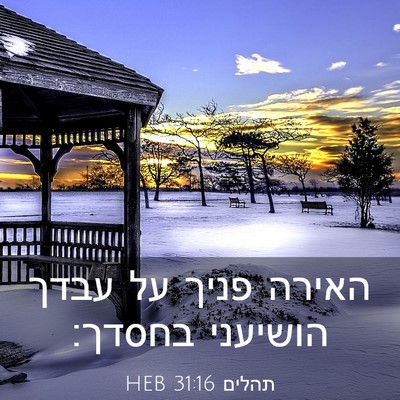 Picture 03 - תהלים 31:16 HEB - האירה פניך על עבדך הושיעני - Bible Verse Picture