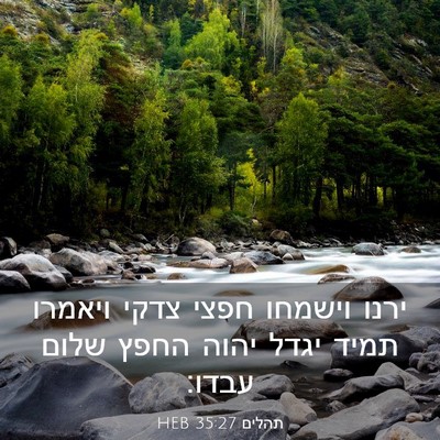Picture 03 - תהלים 35:27 HEB - ירנו וישמחו חפצי צדקי - Bible Verse Picture