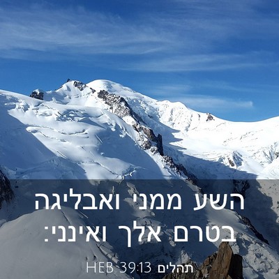 Picture 03 - תהלים 39:13 HEB - השע ממני ואבליגה בטרם אלך - Bible Verse Picture