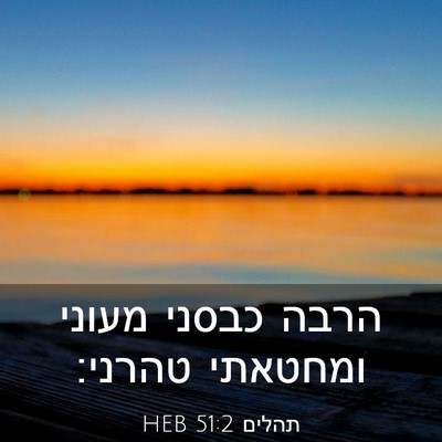 Picture 03 - תהלים 51:2 HEB - הרבה כבסני מעוני ומחטאתי - Bible Verse Picture