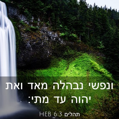 Picture 03 - תהלים 6:3 HEB - ונפשי נבהלה מאד ואת יהוה עד - Bible Verse Picture