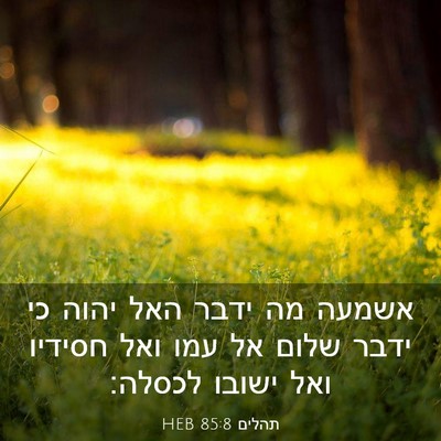 Picture 03 - תהלים 85:8 HEB - אשמעה מה ידבר האל יהוה כי - Bible Verse Picture