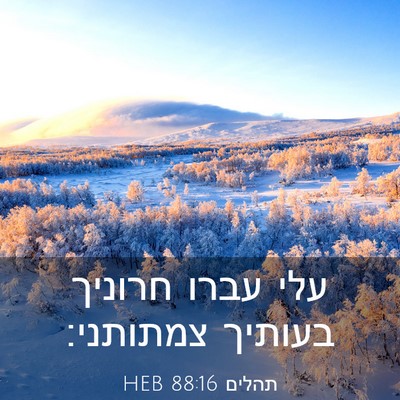 Picture 03 - תהלים 88:16 HEB - עלי עברו חרוניך בעותיך - Bible Verse Picture