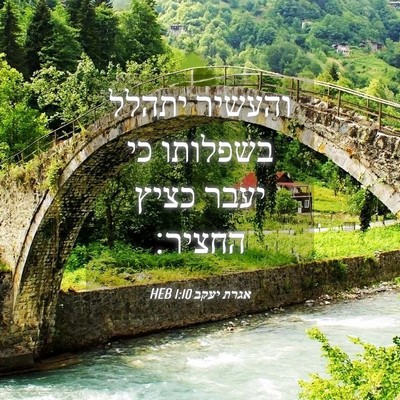 Picture 04 - אגרת יעקב 1:10 HEB - והעשיר יתהלל בשפלותו כי - Bible Verse Picture