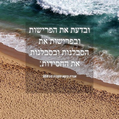 Picture 04 - אגרת כיפא השניה 1:6 HEB - ובדעת את הפרישות ובפרישות - Bible Verse Picture