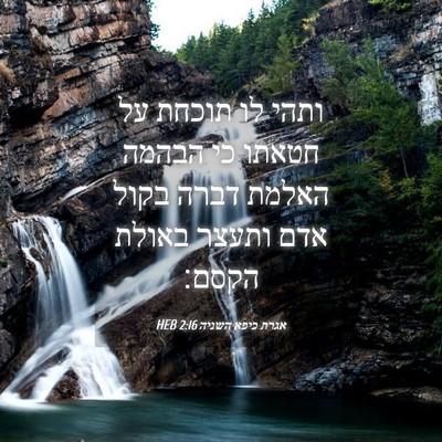 Picture 04 - אגרת כיפא השניה 2:16 HEB - ותהי לו תוכחת על חטאתו כי - Bible Verse Picture
