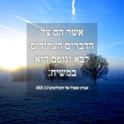 Picture 04 - אגרת שאול אל הקולוסים 2:17 HEB - אשר הם צל הדברים העתידים - Bible Verse Picture