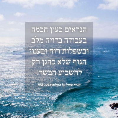 Picture 04 - אגרת שאול אל הקולוסים 2:23 HEB - הנראים כעין חכמה בעבודה - Bible Verse Picture