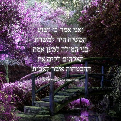 Picture 04 - אגרת שאול אל הרומים 15:8 HEB - ואני אמר כי ישוע המשיח היה - Bible Verse Picture