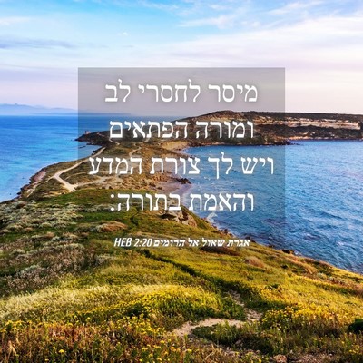 Picture 04 - אגרת שאול אל הרומים 2:20 HEB - מיסר לחסרי לב ומורה הפתאים - Bible Verse Picture