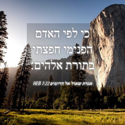 Picture 04 - אגרת שאול אל הרומים 7:22 HEB - כי לפי האדם הפנימי חפצתי - Bible Verse Picture