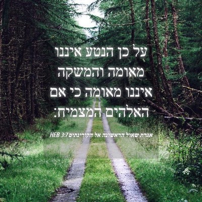 Picture 04 - אגרת שאול הראשונה אל הקורינתים 3:7 HEB - על כן הנטע איננו מאומה - Bible Verse Picture