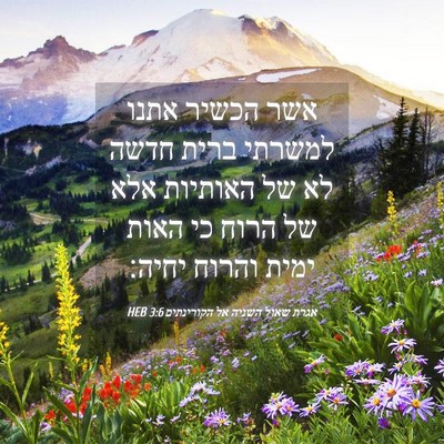 Picture 04 - אגרת שאול השניה אל הקורינתים 3:6 HEB - אשר הכשיר אתנו למשרתי ברית - Bible Verse Picture