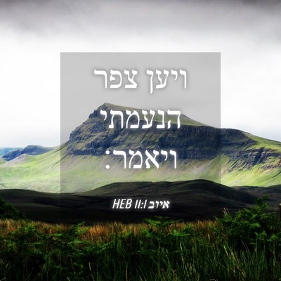 Picture 04 - איוב 11:1 HEB - ויען צפר הנעמתי - Bible Verse Picture
