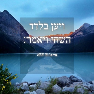 Picture 04 - איוב 18:1 HEB - ויען בלדד השחי - Bible Verse Picture