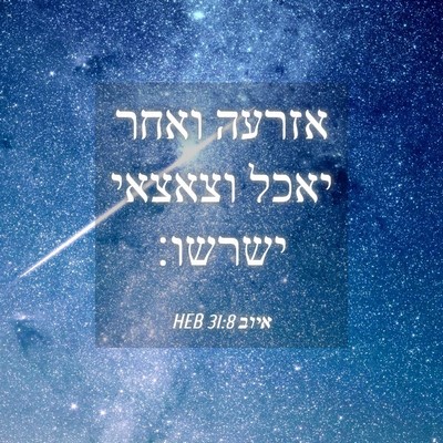 Picture 04 - איוב 31:8 HEB - אזרעה ואחר יאכל וצאצאי - Bible Verse Picture