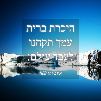 Picture 04 - איוב 41:4 HEB - היכרת ברית עמך תקחנו לעבד - Bible Verse Picture