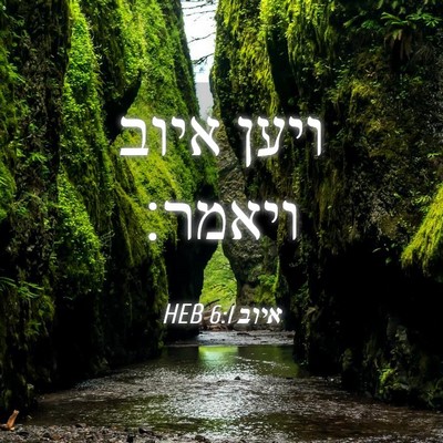 Picture 04 - איוב 6:1 HEB - ויען איוב - Bible Verse Picture
