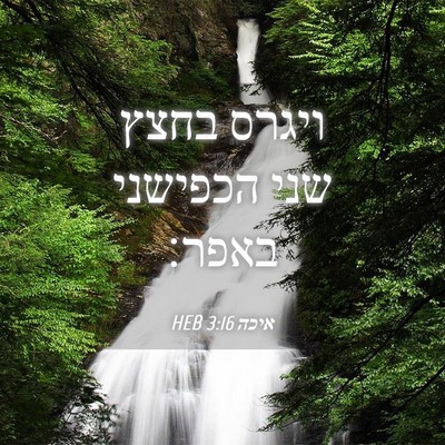 Picture 04 - איכה 3:16 HEB - ויגרס בחצץ שני הכפישני - Bible Verse Picture