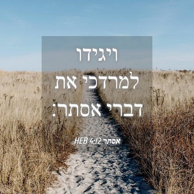 Picture 04 - אסתר 4:12 HEB - ויגידו למרדכי את דברי - Bible Verse Picture