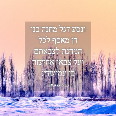 Picture 04 - במדבר 10:25 HEB - ונסע דגל מחנה בני דן מאסף - Bible Verse Picture